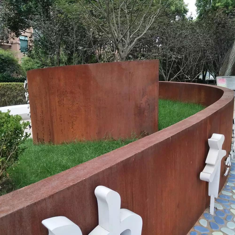 河西耐候钢板花园围边