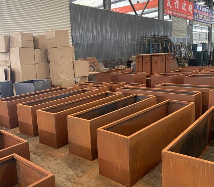 河西耐候钢板花箱